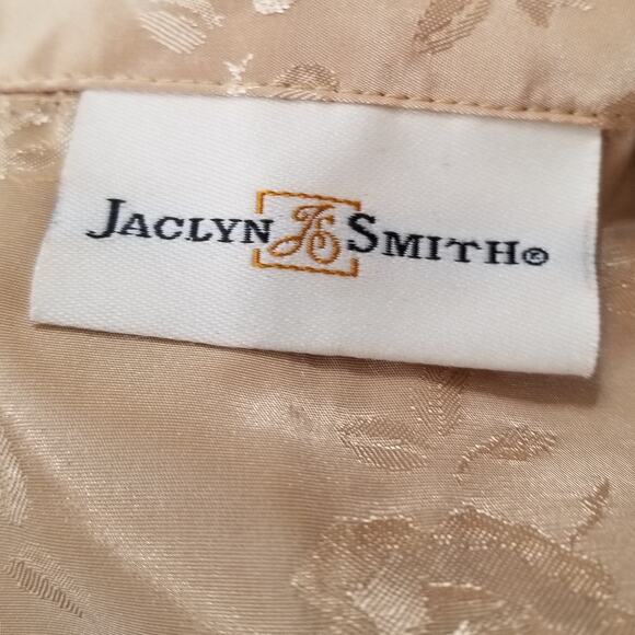 Jaclyn Smith Women's Gold Floral Polyester Pajama Top Button Up Long Slvs Sz XL - Picture 6 of 8